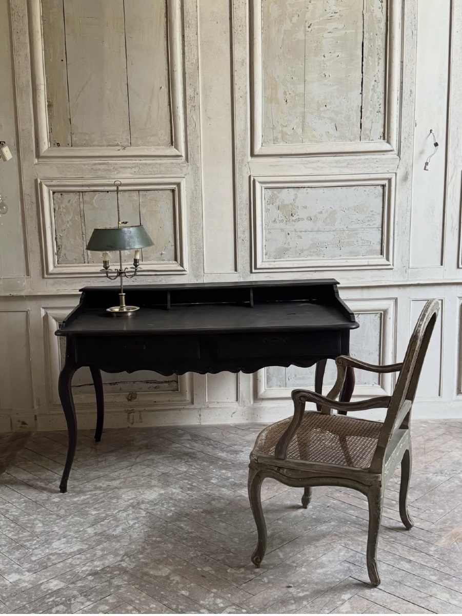 Period Desk, Louis XV Style, With Its Gallery-photo-4