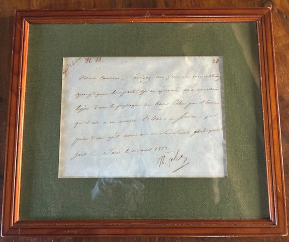 NAPOLEON 1ER - LETTRE SIGNEE