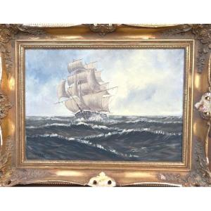 Oil On Canvas--navy---signed De Hermann