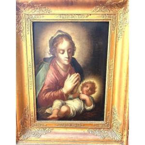 Vierge à l'enfant XVIIème siècle