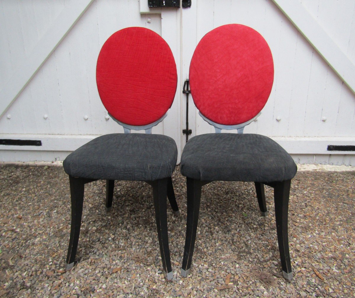 Suite Of Four Medallion Chairs-photo-6