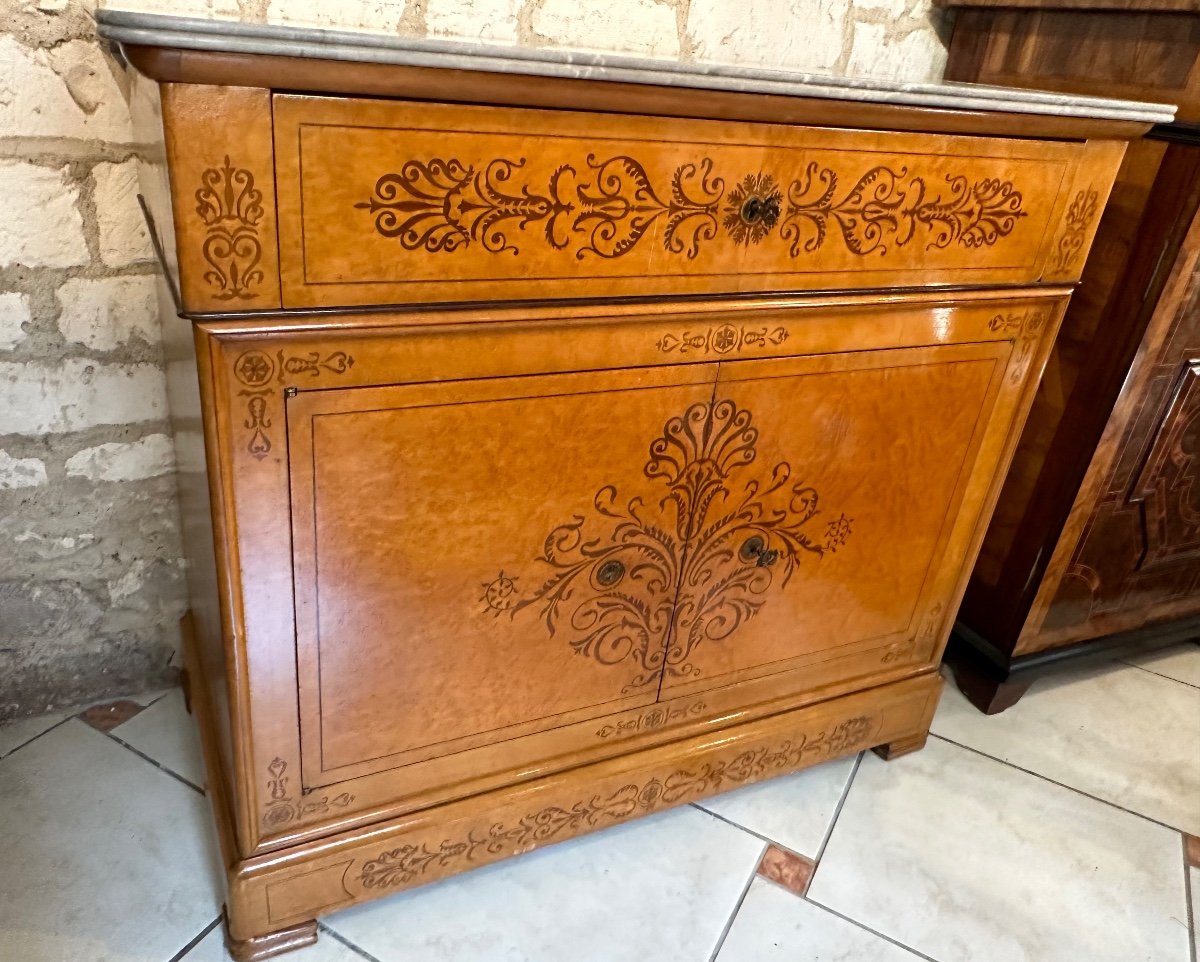 COMMODE A DEUX VANTAUX D’EPOQUE CHARLES X -photo-8