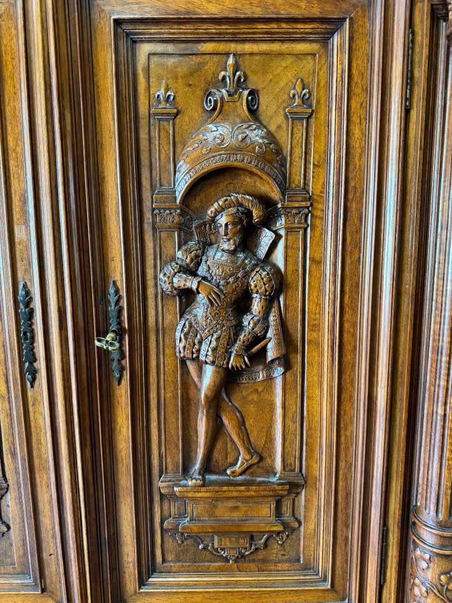 BUFFET DEUX CORPS SCULPTE RENAISSANCE-photo-3