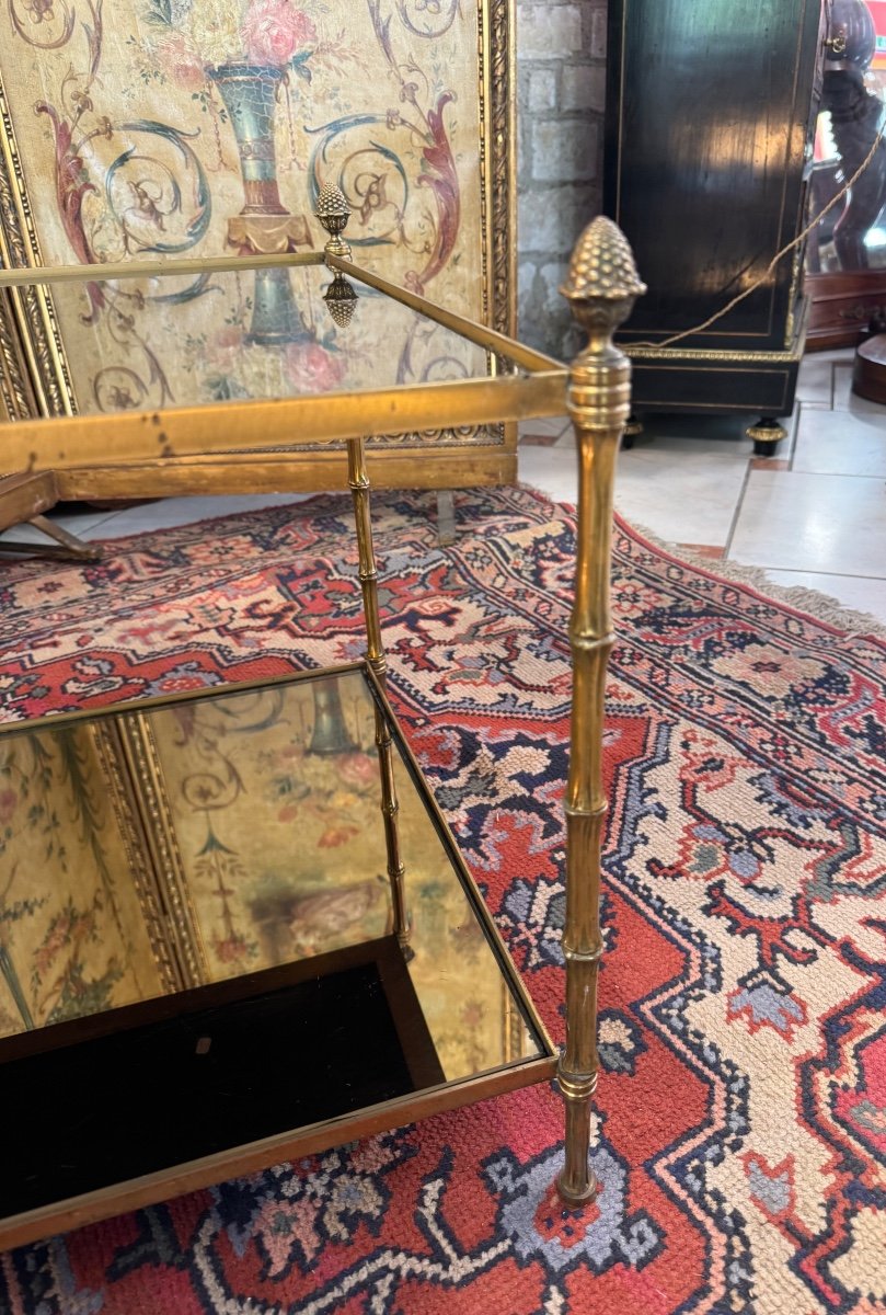 20th C. Eglomise Glass Coffee Table-photo-1
