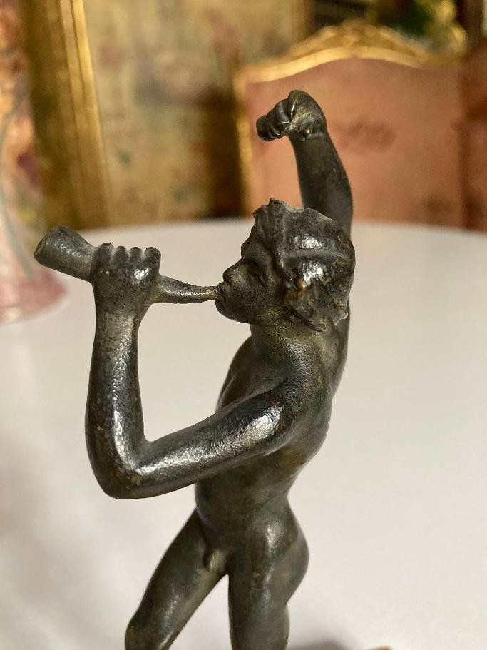 PAIRE DE PERSONNAGES ANTIQUE EN BRONZE-photo-6