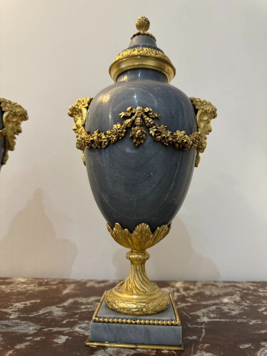 Pair Of Louis XVI Style Fauna Head Cassolettes-photo-4
