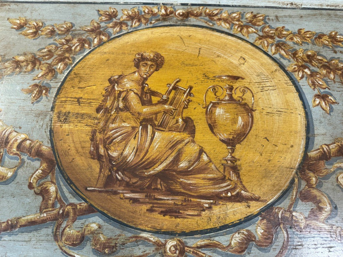 COMMODE ITALIENNE PEINTE ET PATINEE NEOCLASSIQUE 19ème-photo-4