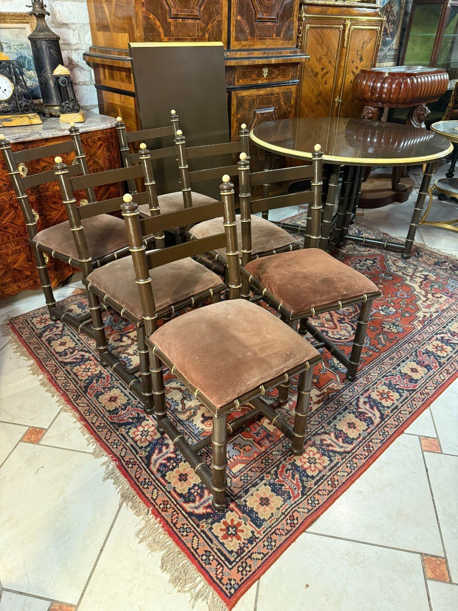 ENSEMBLE DE SALLE A MANGER (TABLE ET CHAISES) VINTAGE ANNEE 1970-photo-3