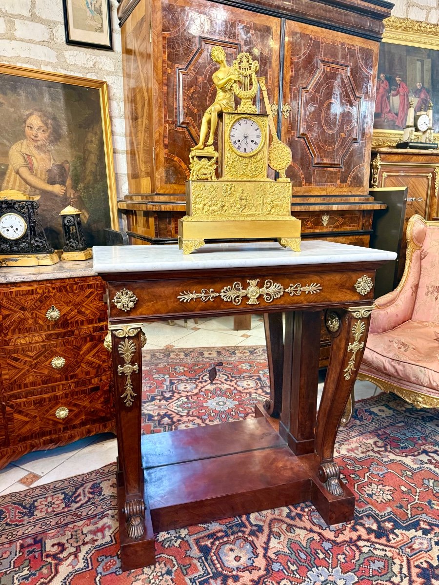 Empire Console In Solid Mahogany-photo-7
