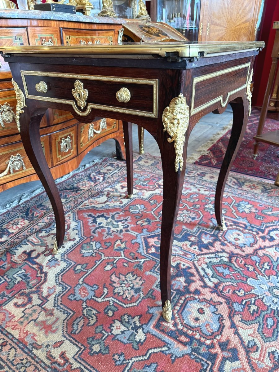 19th Century Rosewood Veneer Handkerchief Games Table