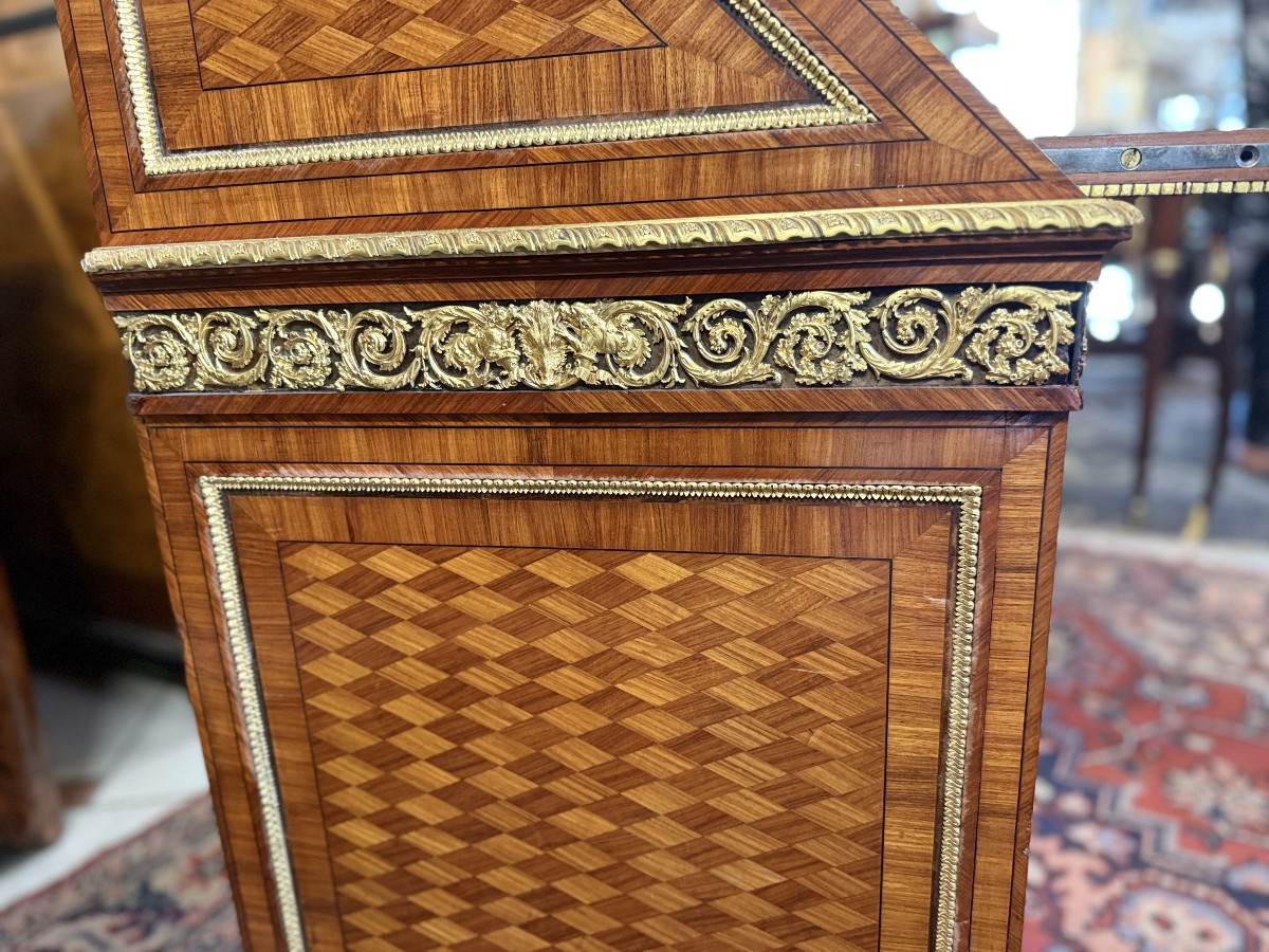 Slope Secretary Forming Louis XVI Library - 19th-photo-3