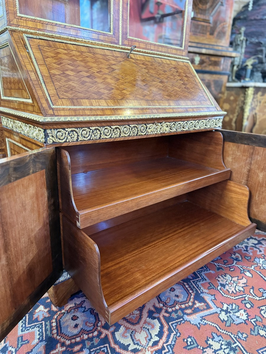 Slope Secretary Forming Louis XVI Library - 19th-photo-1