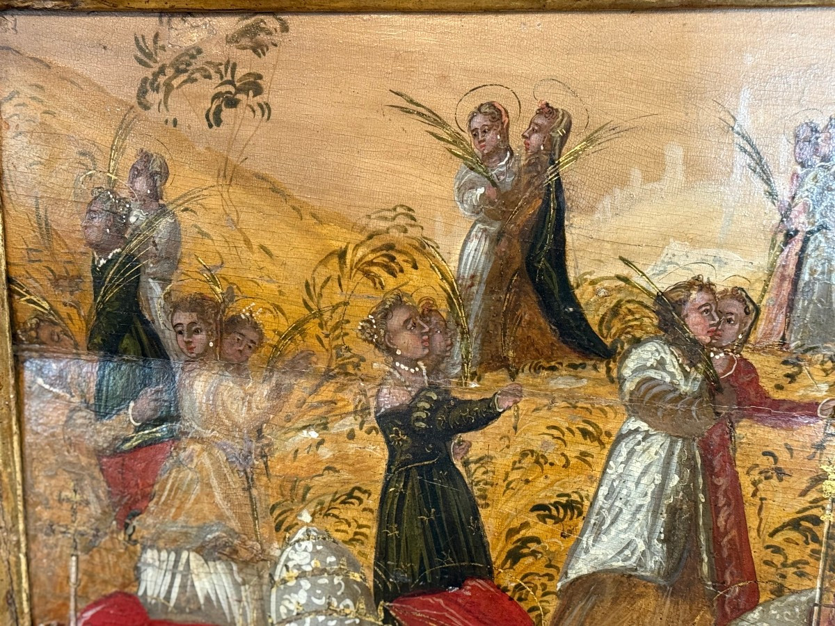 HUILE SUR PANNEAU ECOLE VENETO DALMATE DU XVIIe siècle-photo-4