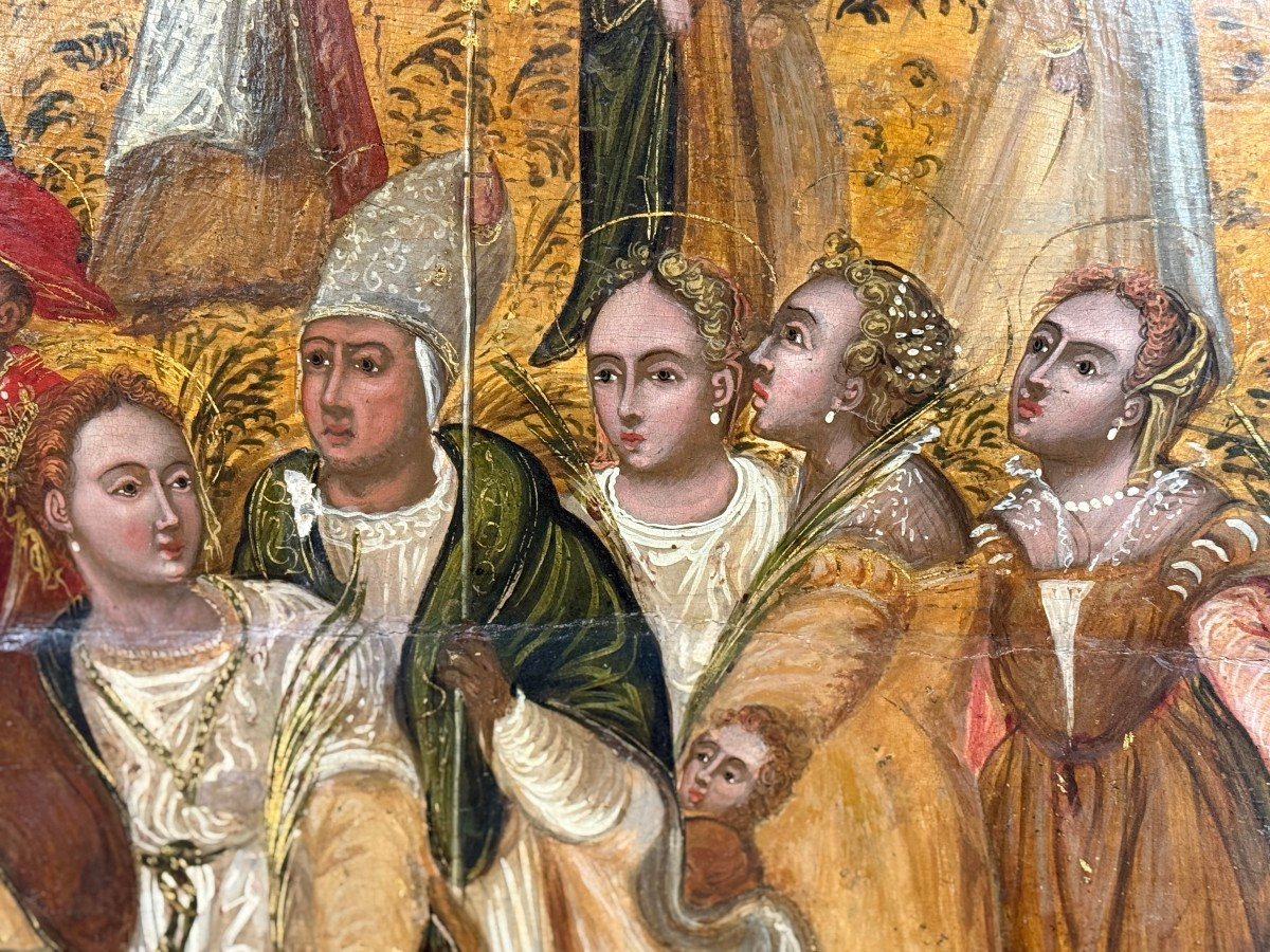 HUILE SUR PANNEAU ECOLE VENETO DALMATE DU XVIIe siècle-photo-2