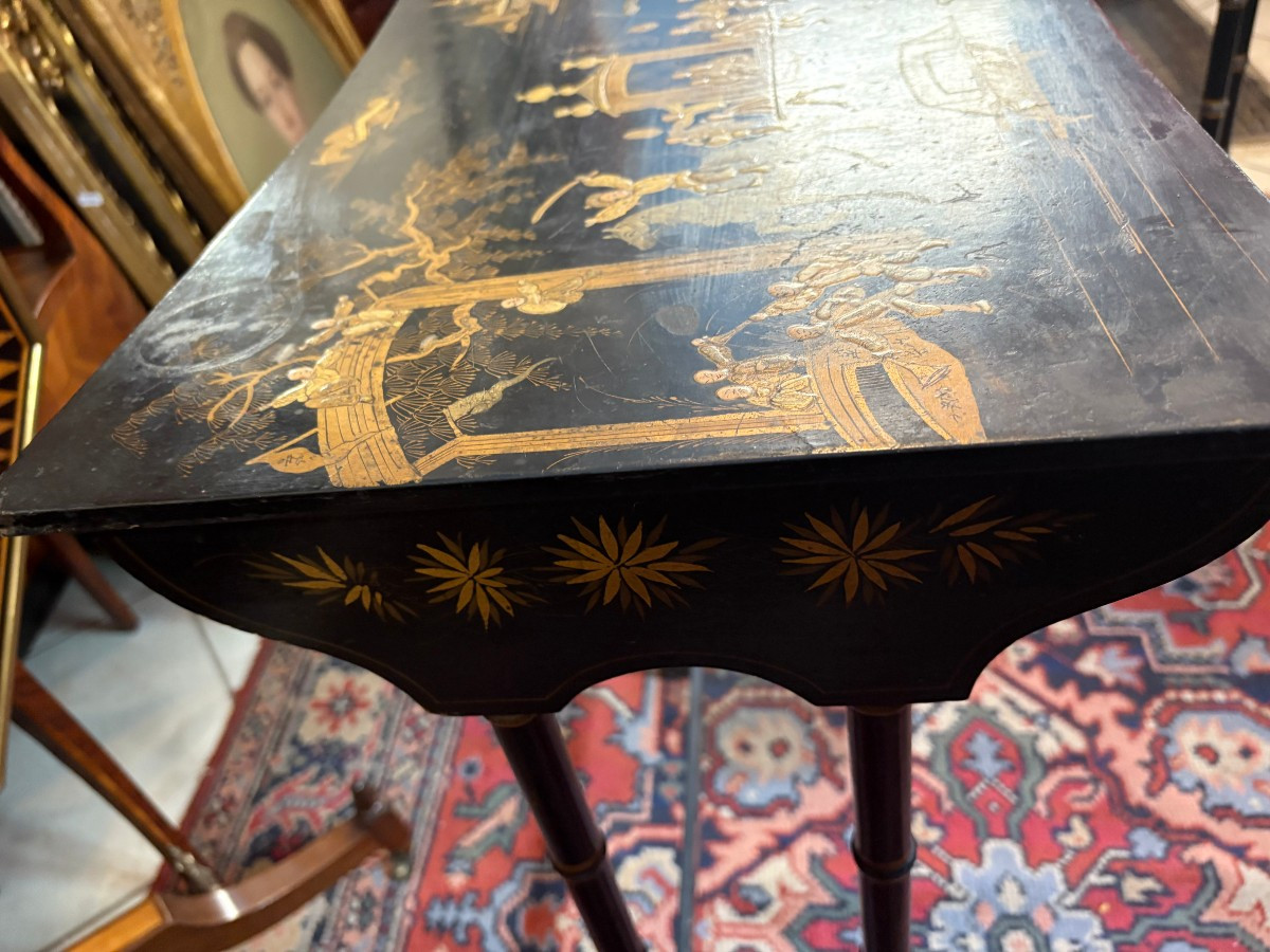 Series Of Four Nesting Tables In 19th Century Chinese Lacquer-photo-6