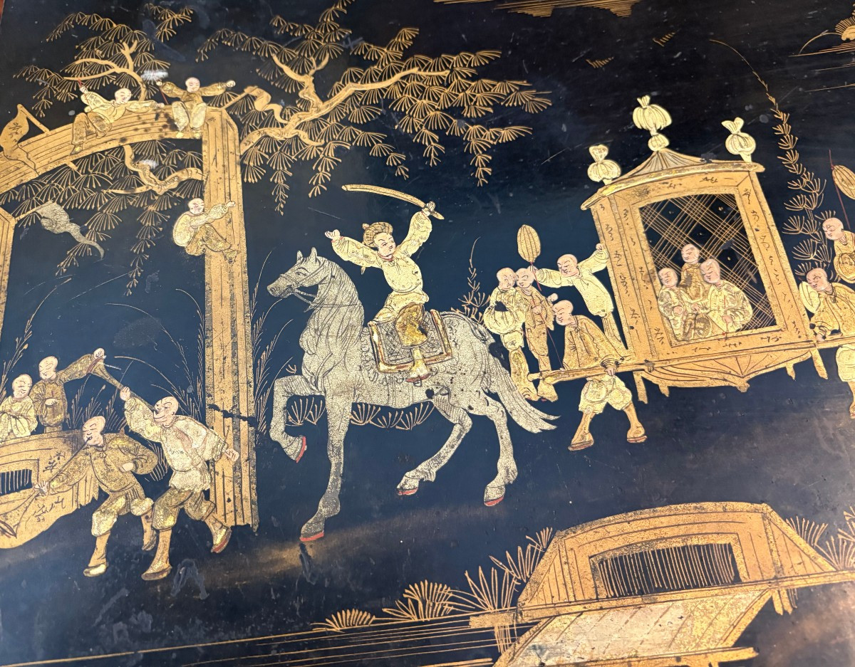 Series Of Four Nesting Tables In 19th Century Chinese Lacquer-photo-7