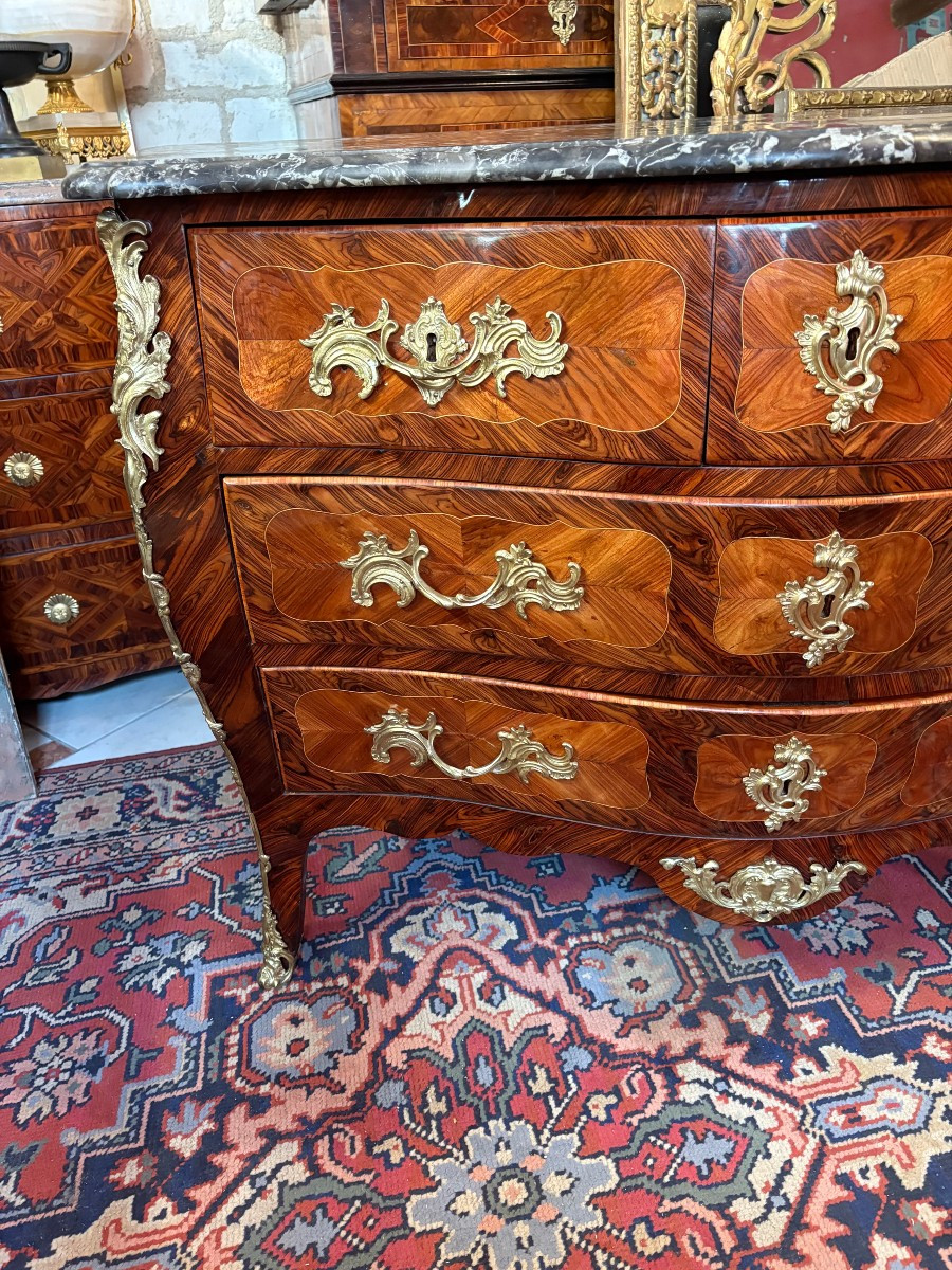 Louis XV Period Chest Of Drawers Stamped Jean-chrysostome Stumpff (1731-1806)-photo-2