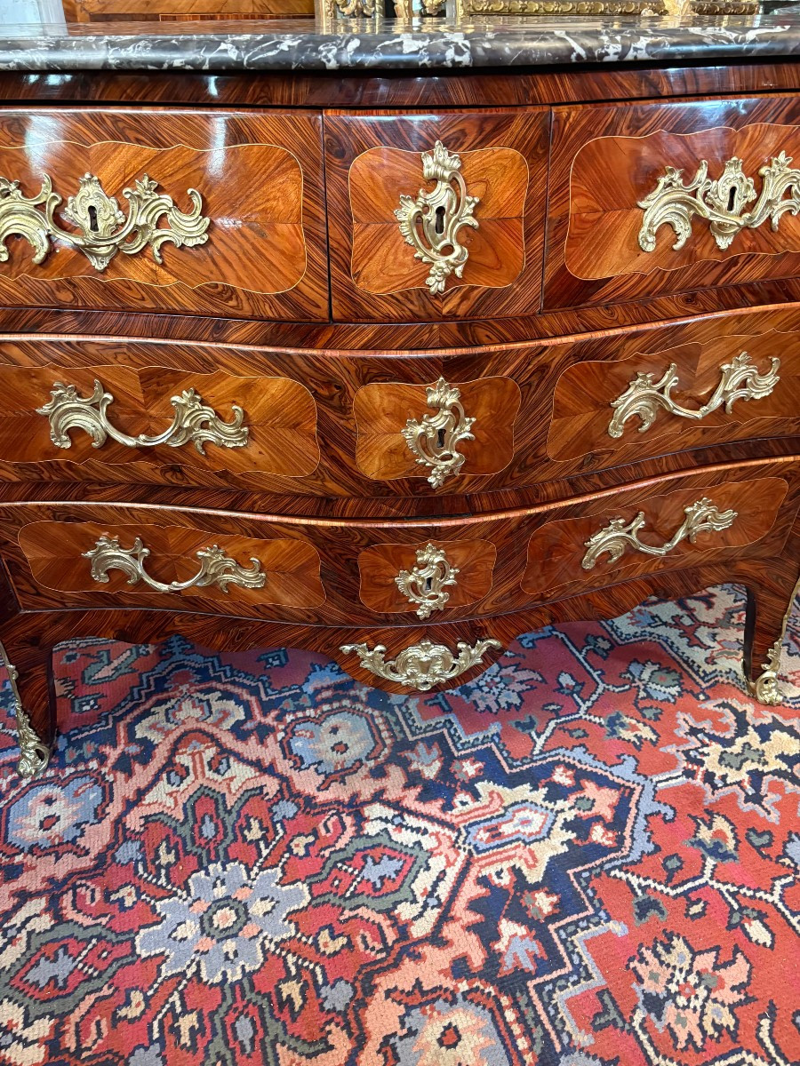 Louis XV Period Chest Of Drawers Stamped Jean-chrysostome Stumpff (1731-1806)-photo-3
