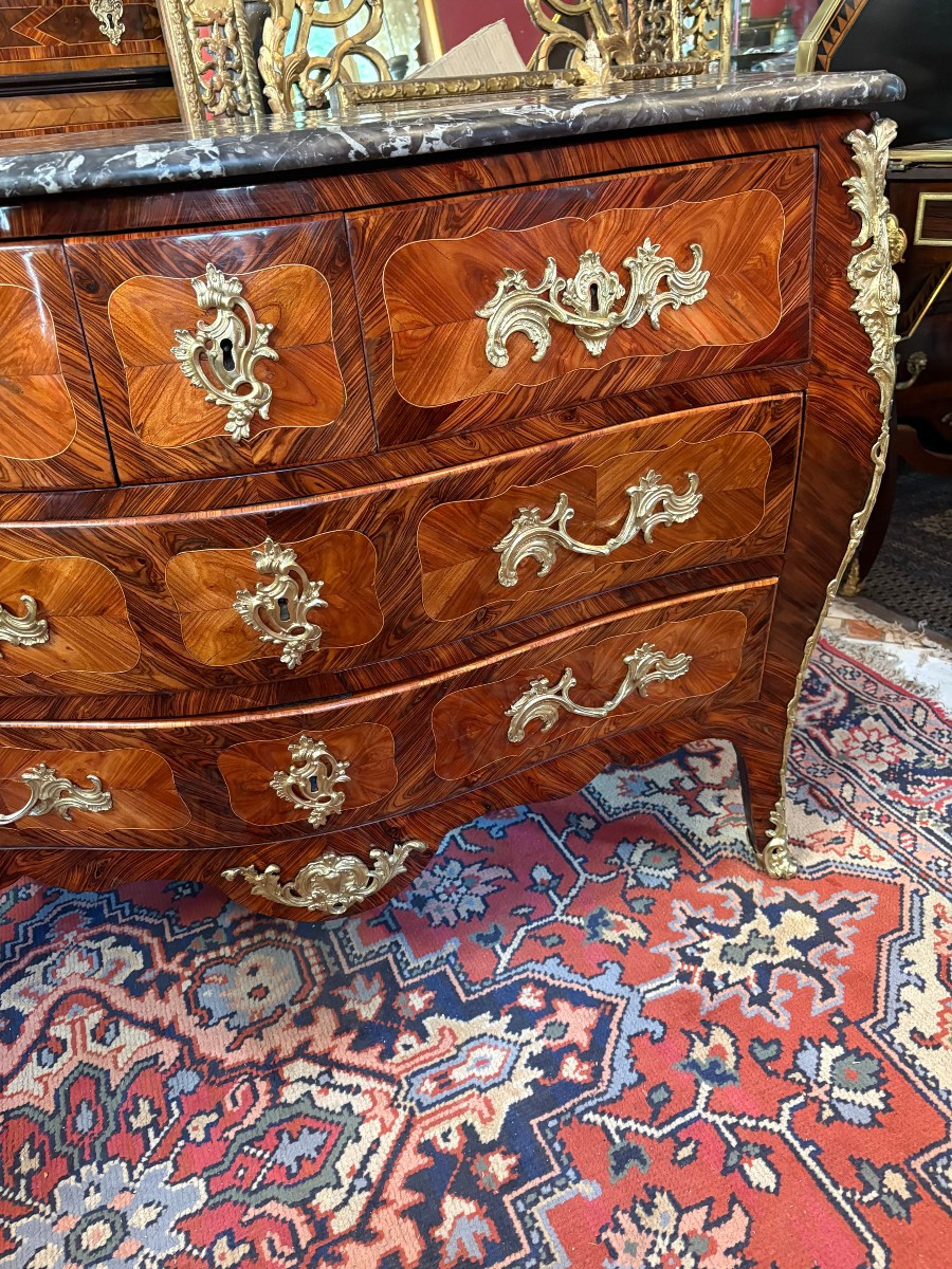 Louis XV Period Chest Of Drawers Stamped Jean-chrysostome Stumpff (1731-1806)-photo-4