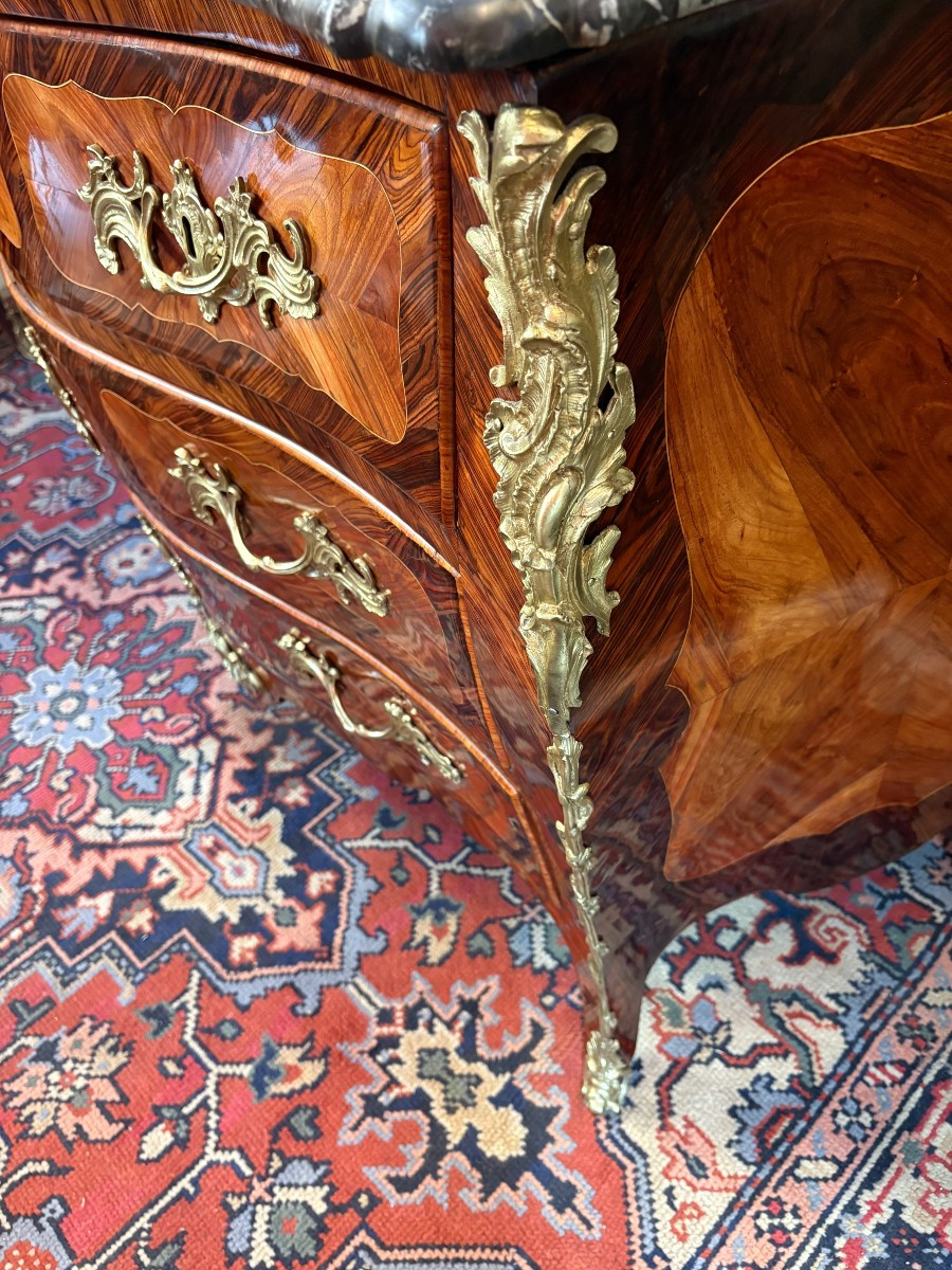 Louis XV Period Chest Of Drawers Stamped Jean-chrysostome Stumpff (1731-1806)-photo-4