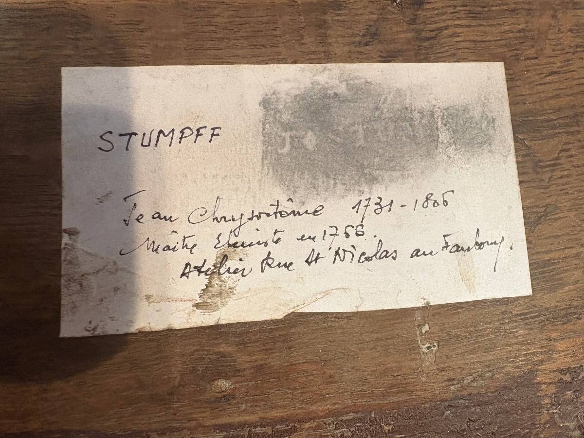 Louis XV Period Chest Of Drawers Stamped Jean-chrysostome Stumpff (1731-1806)-photo-7