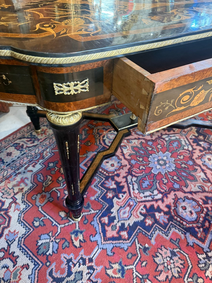 Napoleon III Center Table Attributed To Charles Guillaume Diehl-photo-7