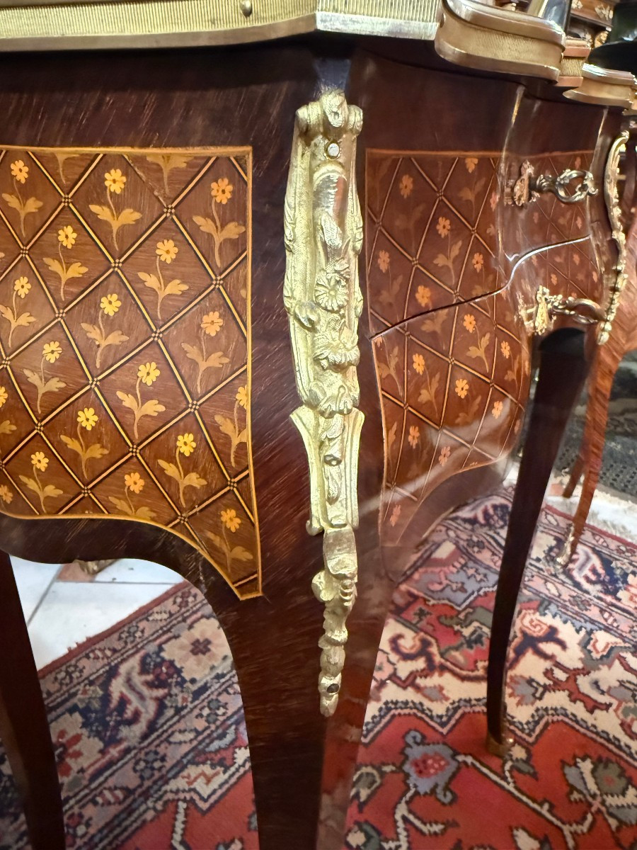 COIFFEUSE EN MARQUETERIE EPOQUE NAPOLEON III-photo-1