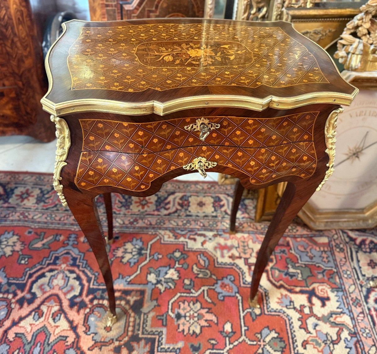 COIFFEUSE EN MARQUETERIE EPOQUE NAPOLEON III