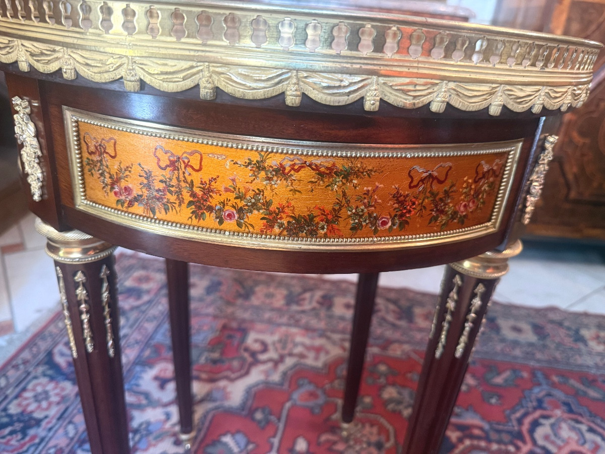 Louis XVI Style Living Room Pedestal Table, Napoleon III Period-photo-7