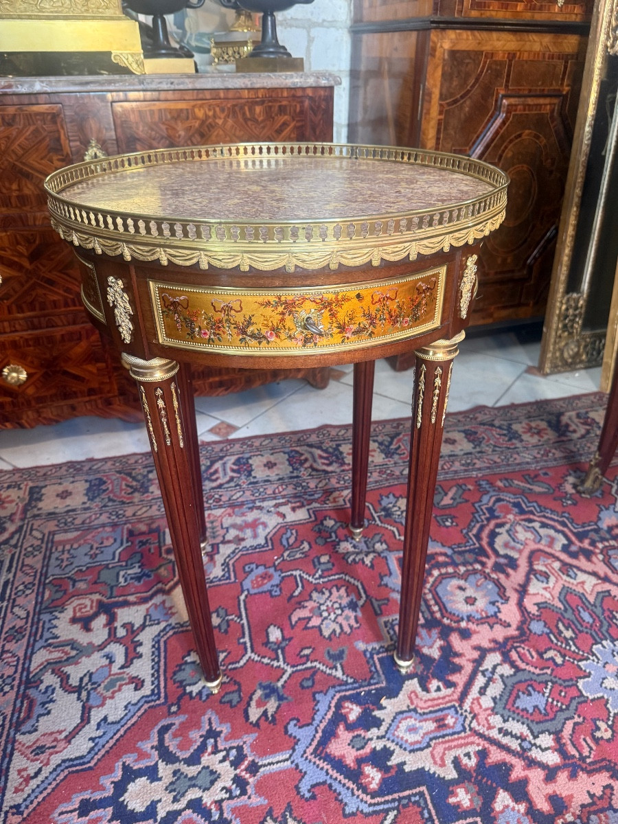 Louis XVI Style Living Room Pedestal Table, Napoleon III Period