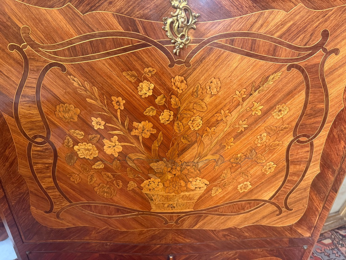 SECRETAIRE D’EPOQUE LOUIS XV - 18ème - ESTAMPILLE L.BOUDIN-photo-4