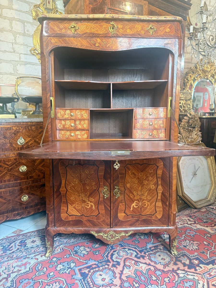 SECRETAIRE D’EPOQUE LOUIS XV - 18ème - ESTAMPILLE L.BOUDIN-photo-3