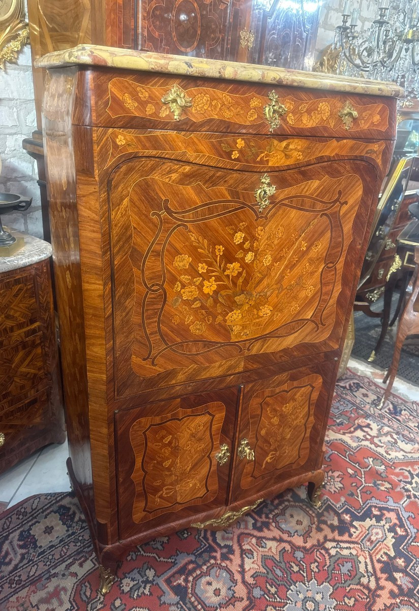 SECRETAIRE D’EPOQUE LOUIS XV - 18ème - ESTAMPILLE L.BOUDIN
