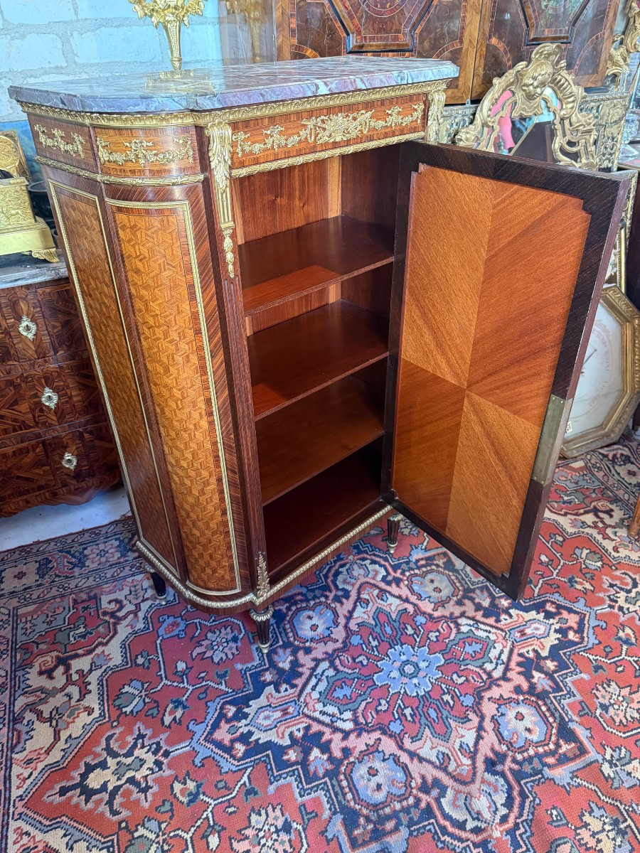 Louis XVI Low Cabinet – Signed François Linke (1855 – 1946)-photo-4