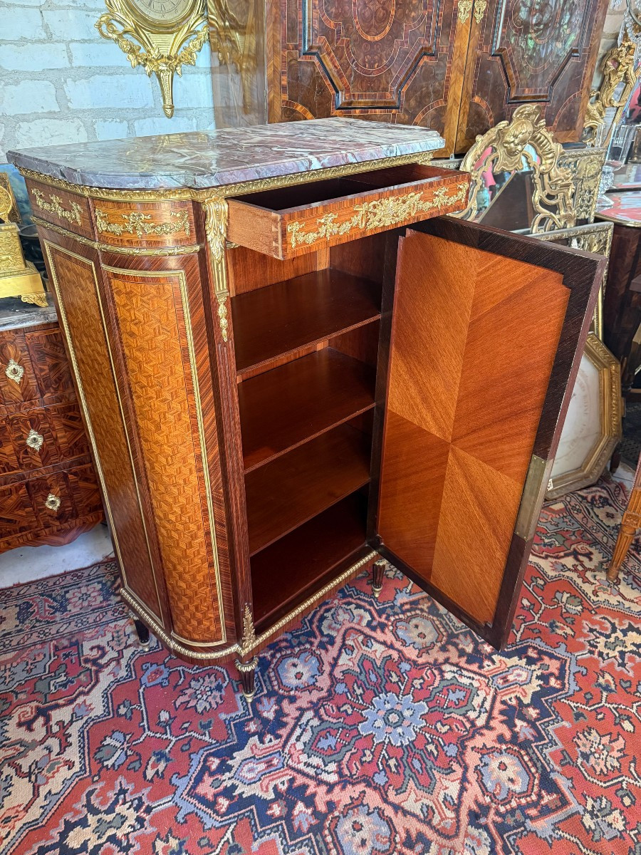 Louis XVI Low Cabinet – Signed François Linke (1855 – 1946)-photo-6