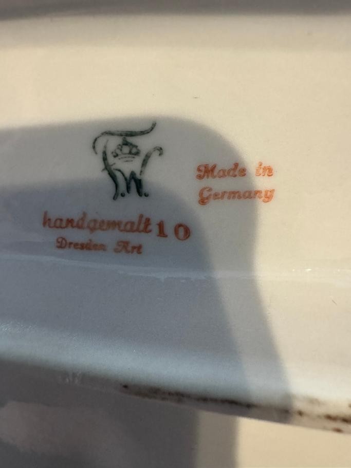 Set Of Three Dresden Lace Porcelain Items, 19th Century, Germany-photo-8