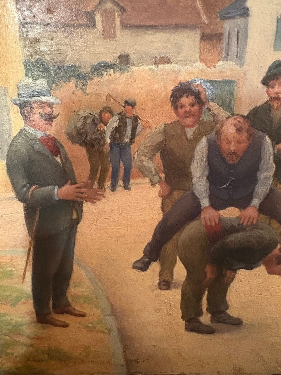 Oil On Panel Pierre Deville 1905-photo-3