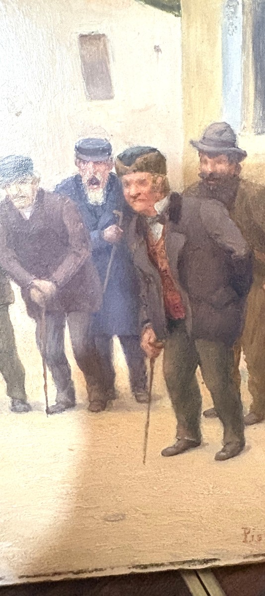 Oil On Panel Pierre Deville 1905-photo-7