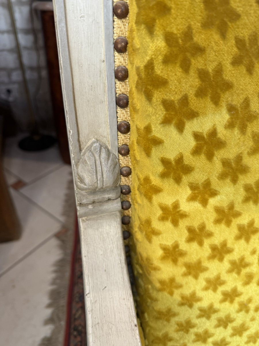CANAPE - BANQUETTE A ACCOTOIRS DE STYLE DIRECTOIRE-photo-4