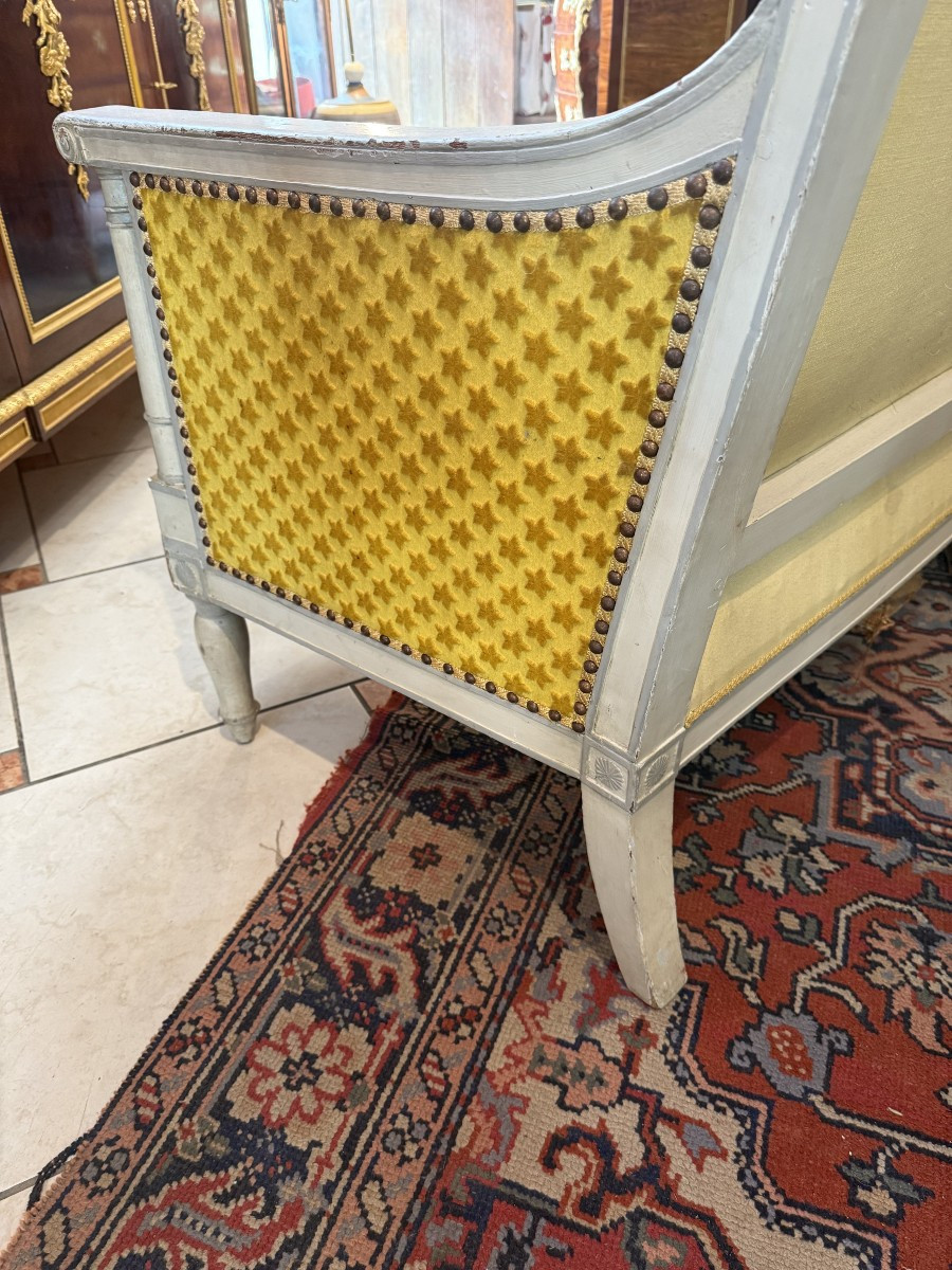 CANAPE - BANQUETTE A ACCOTOIRS DE STYLE DIRECTOIRE-photo-1