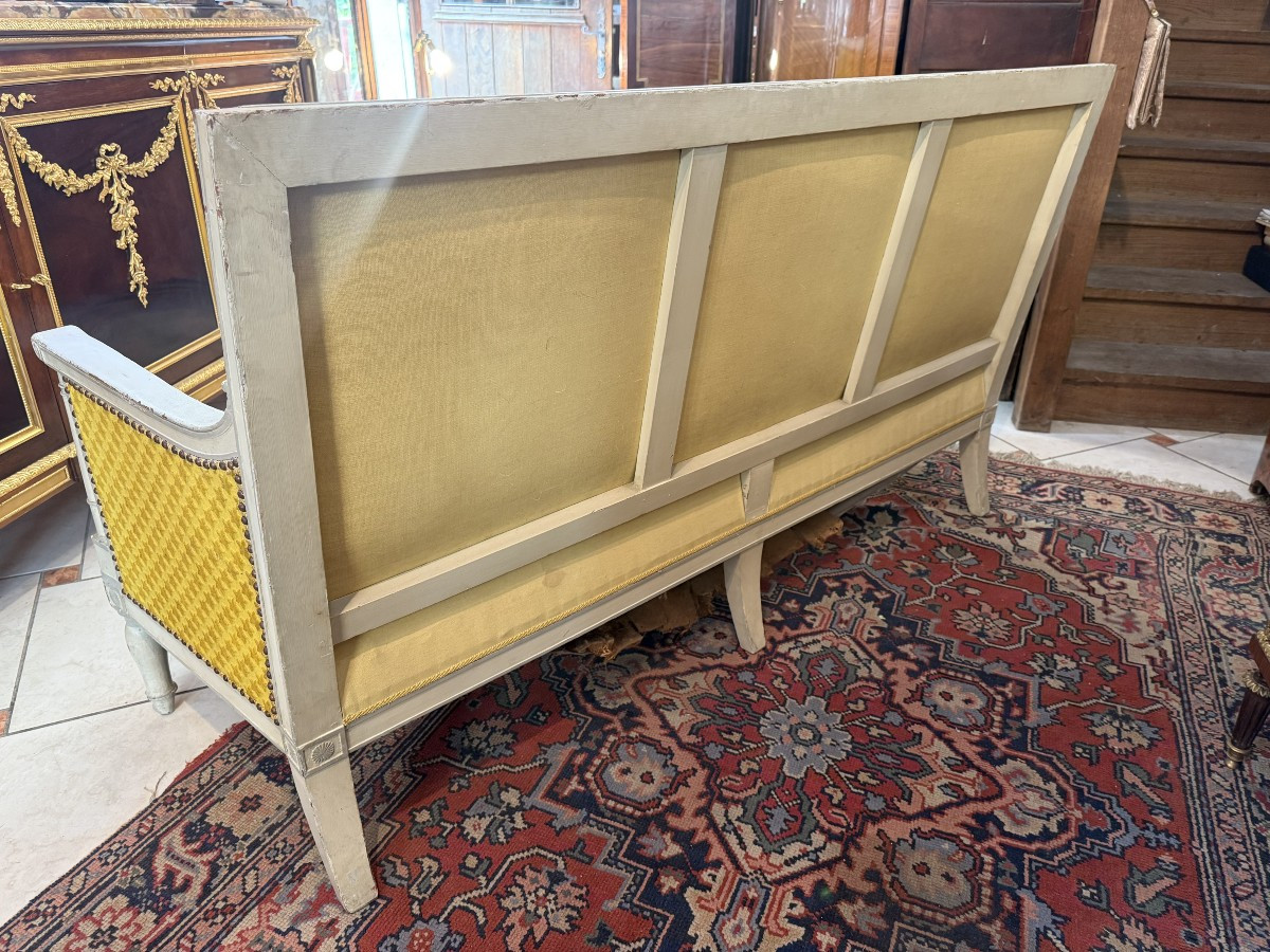 CANAPE - BANQUETTE A ACCOTOIRS DE STYLE DIRECTOIRE-photo-3