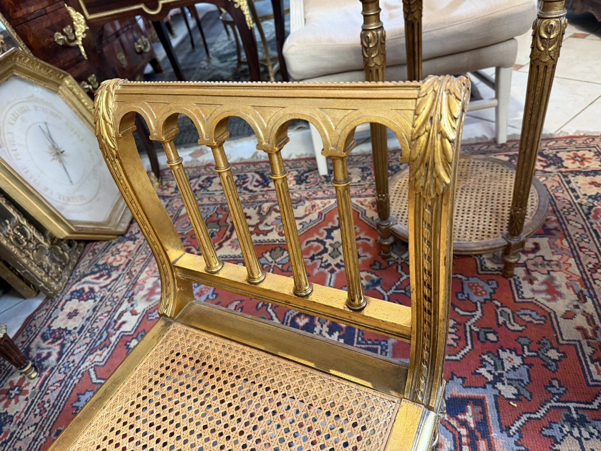 Louis XVI - Napoleon III Style Bench-photo-1