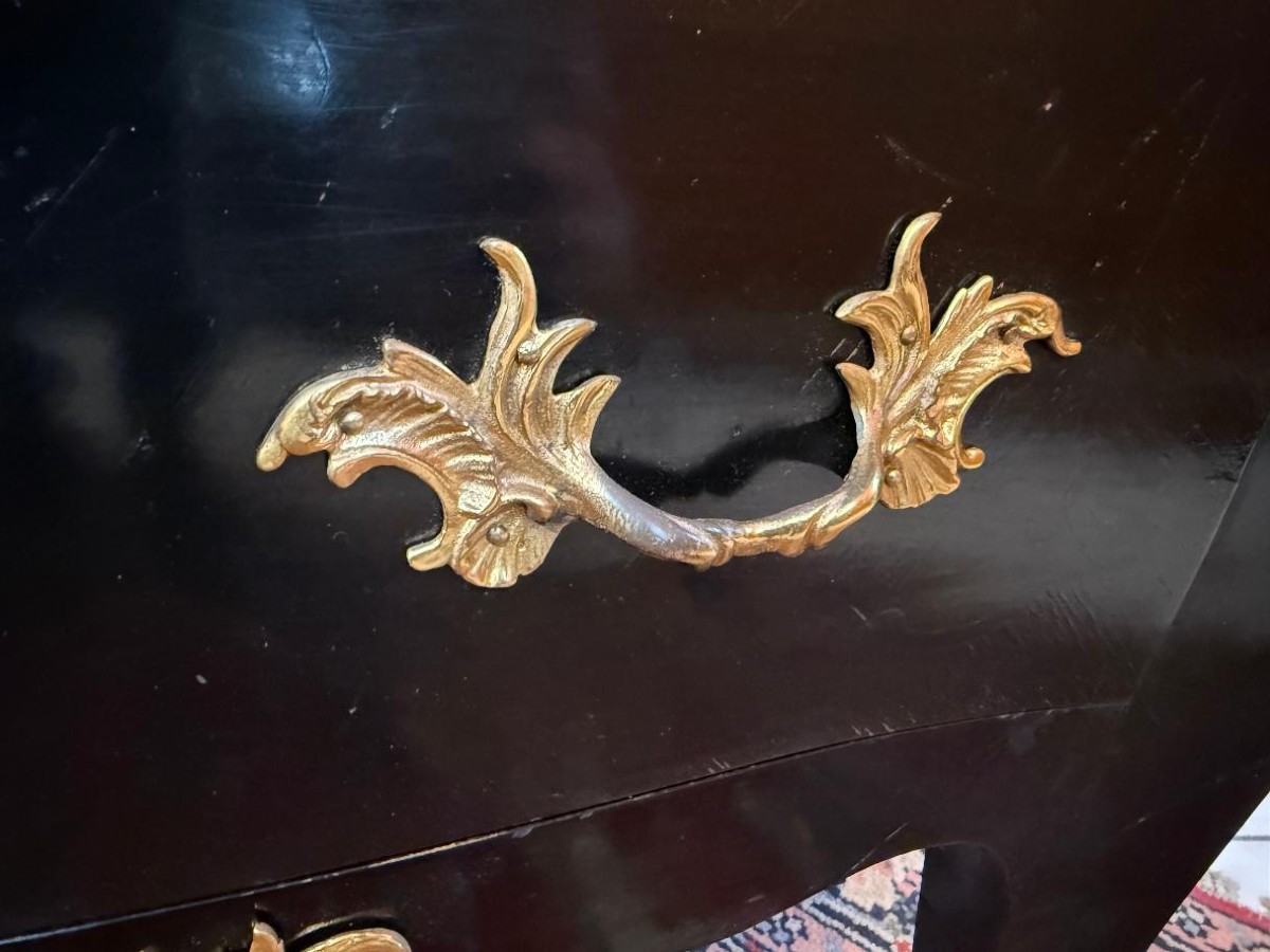 Pair Of Louis XV Style Curved Chests Of Drawers-photo-3