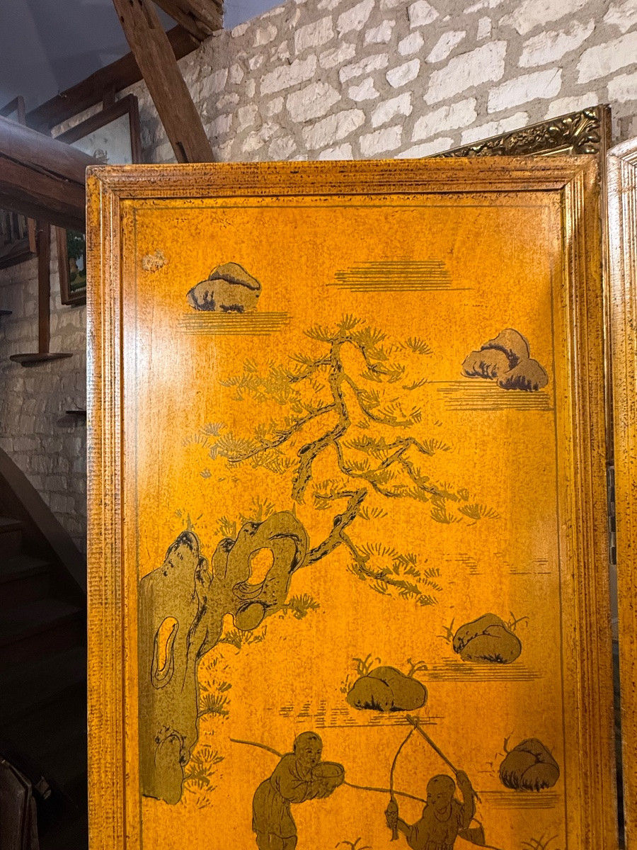 PARAVANT À DÉCOR ASIATIQUE -photo-4