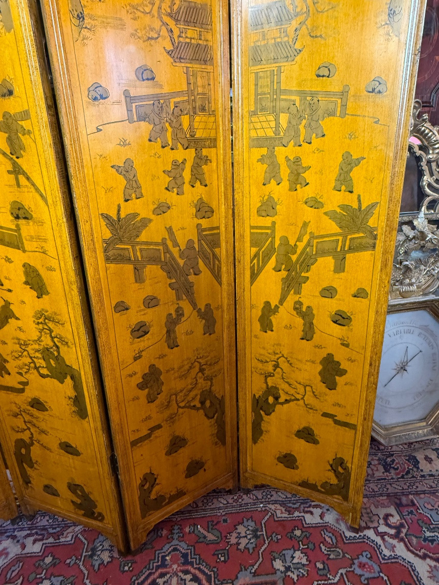 PARAVANT À DÉCOR ASIATIQUE -photo-8