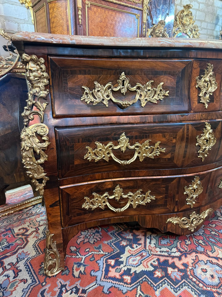 Louis XV Tomb-shaped Commode Stamped Jc Ellaume-photo-2