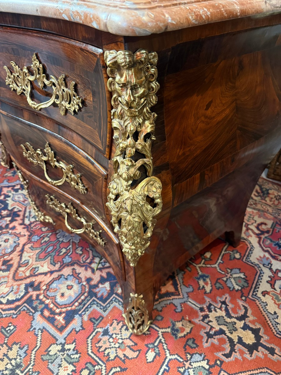 Louis XV Tomb-shaped Commode Stamped Jc Ellaume-photo-3