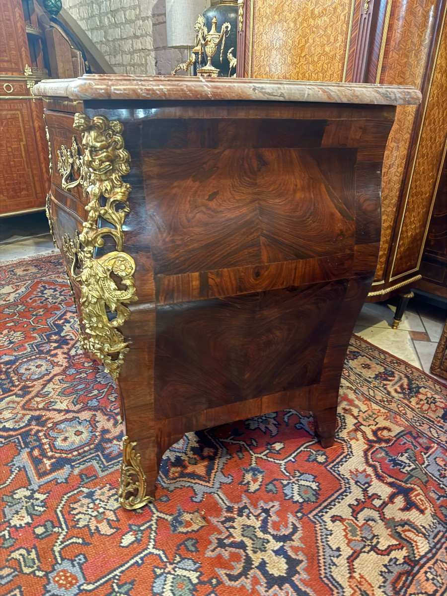 Louis XV Tomb-shaped Commode Stamped Jc Ellaume-photo-4