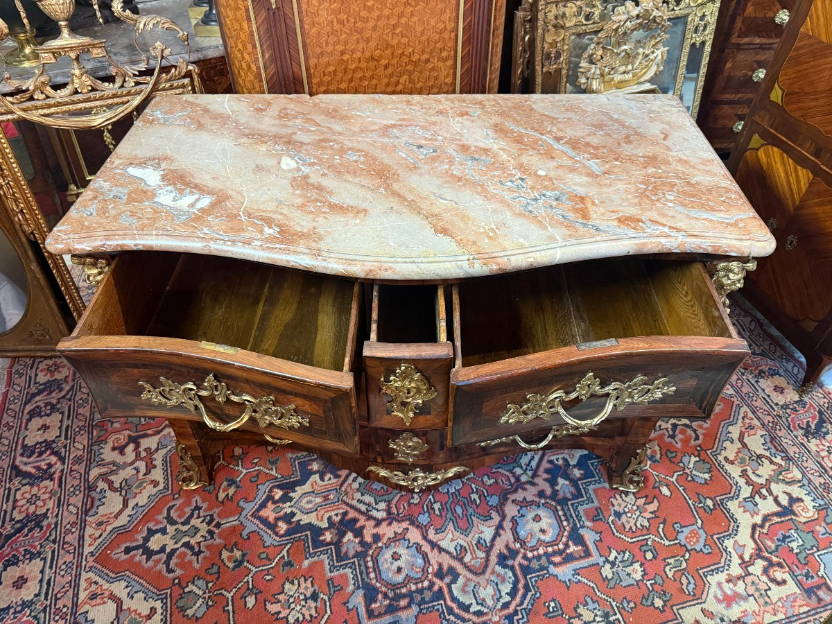 Louis XV Tomb-shaped Commode Stamped Jc Ellaume-photo-1