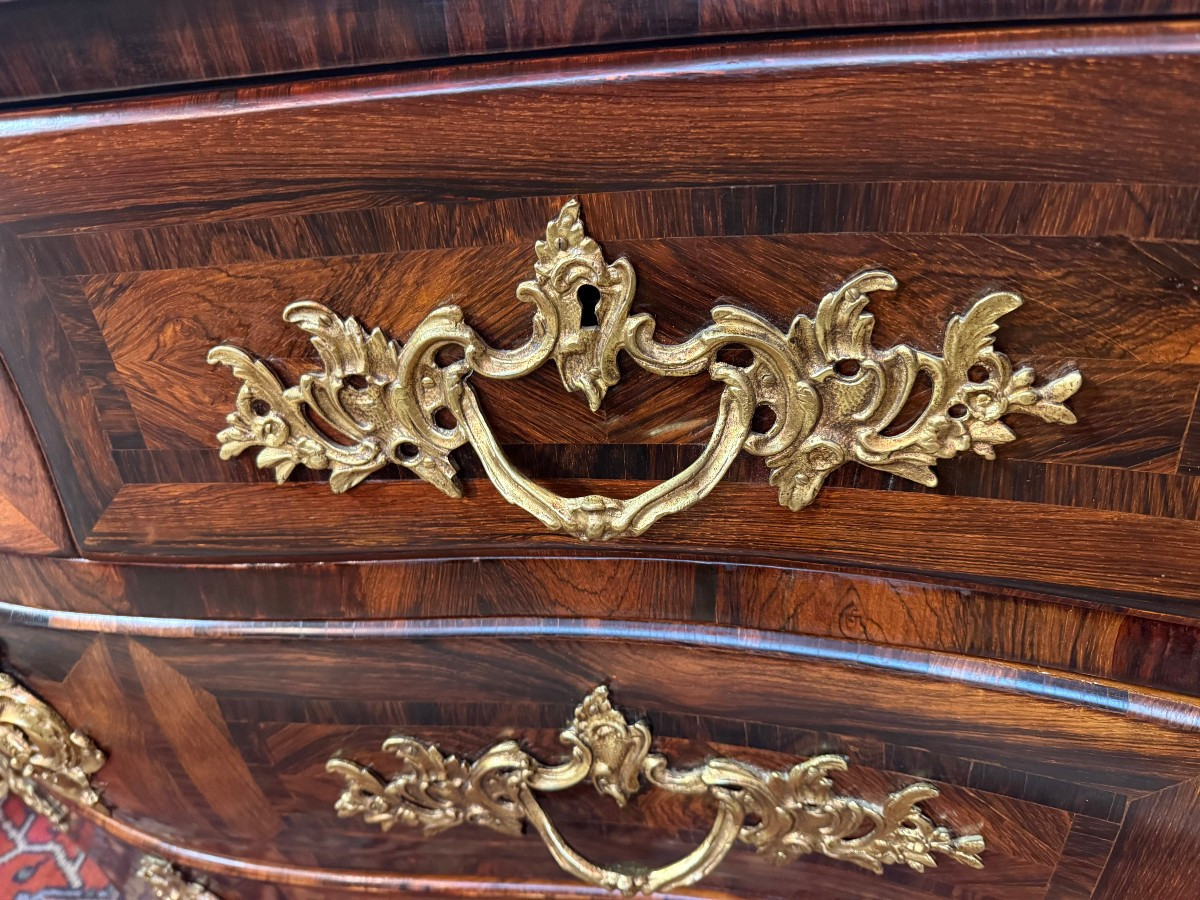 Louis XV Tomb-shaped Commode Stamped Jc Ellaume-photo-2